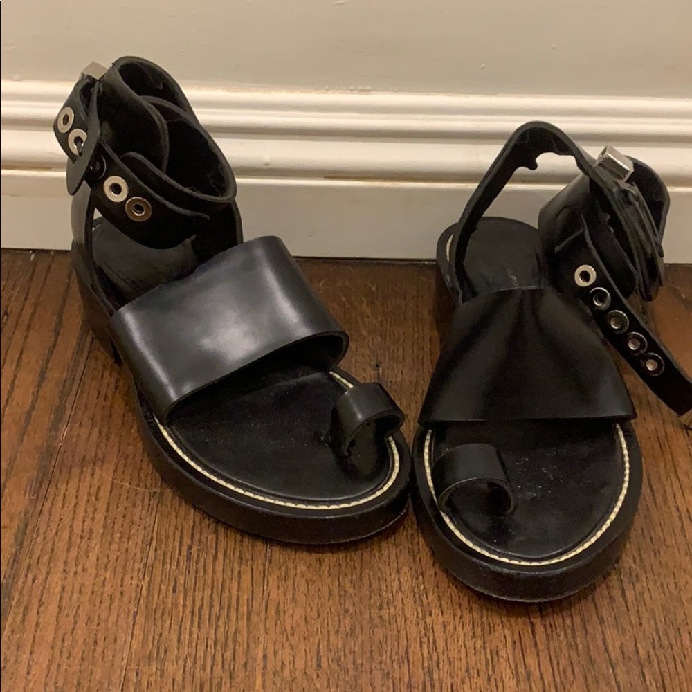 BALENCIAGA Black Strappy Sandals!